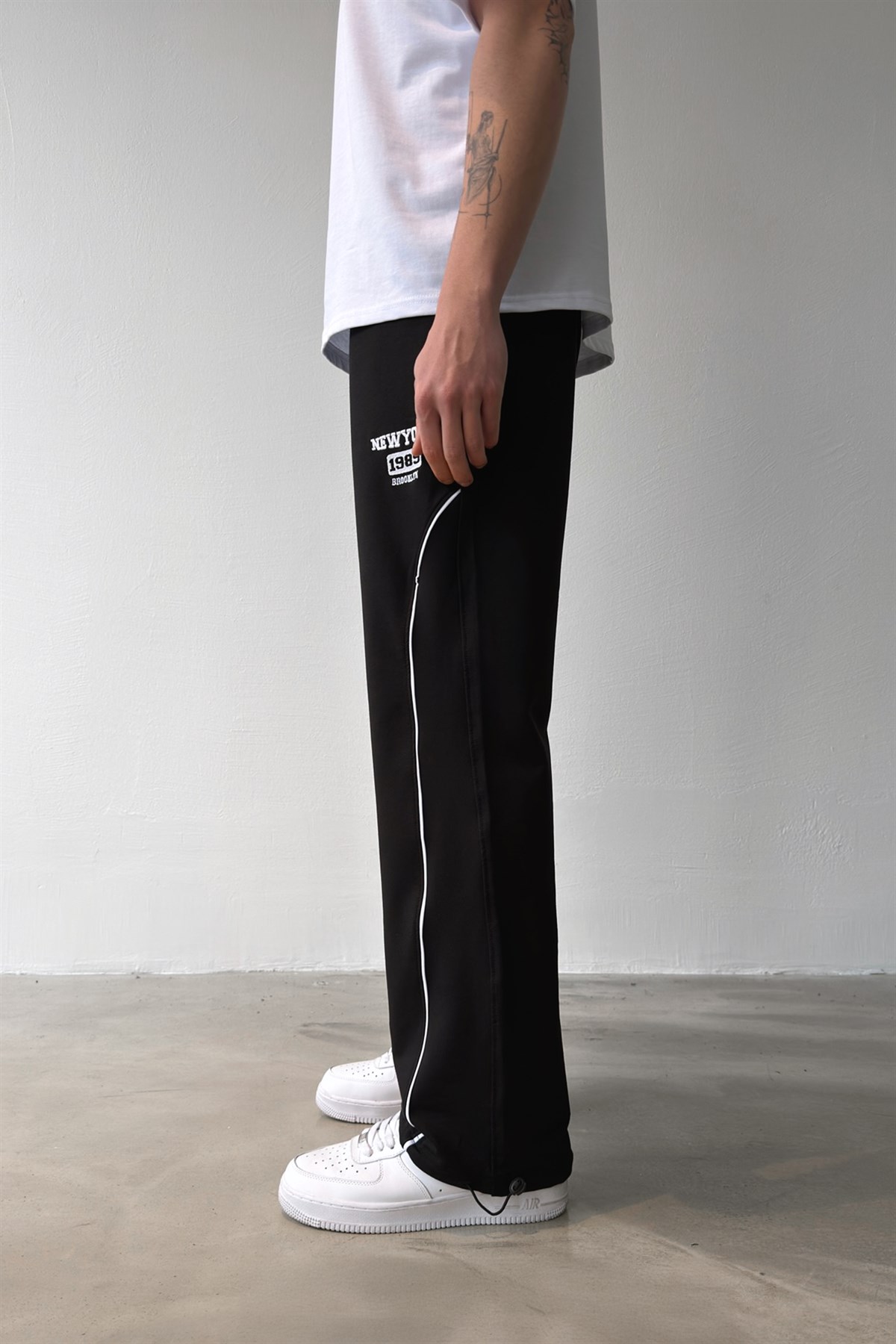 Ny Baskılı Paça Stoper Baggy Eşofman