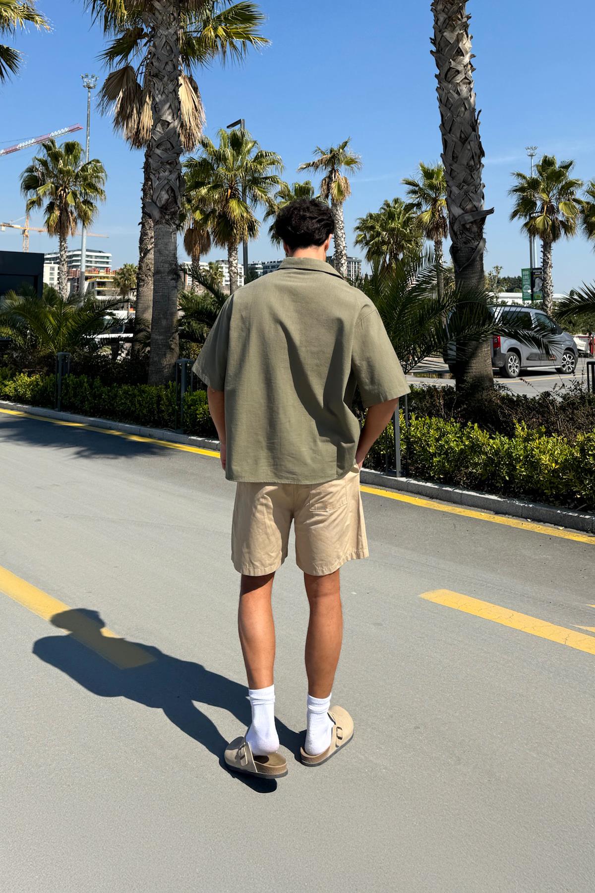 Ön Cep Boa Vista Nakışlı Oversize Gömlek