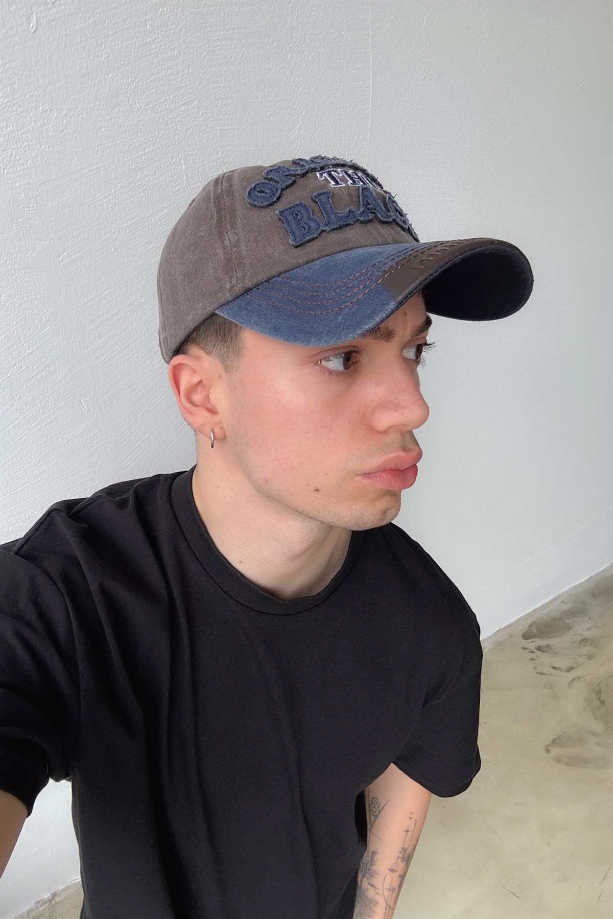 Original Black Nakışlı Şapka