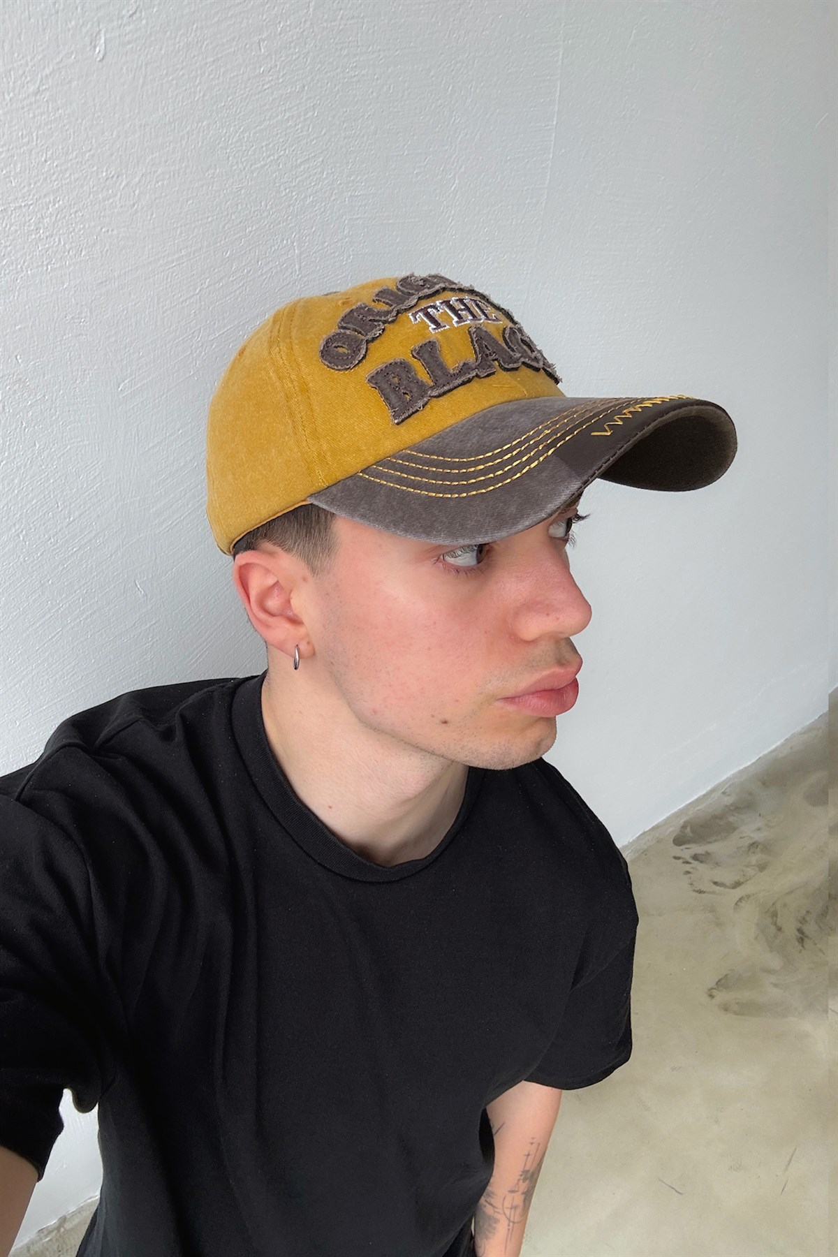 Original Black Nakışlı Şapka