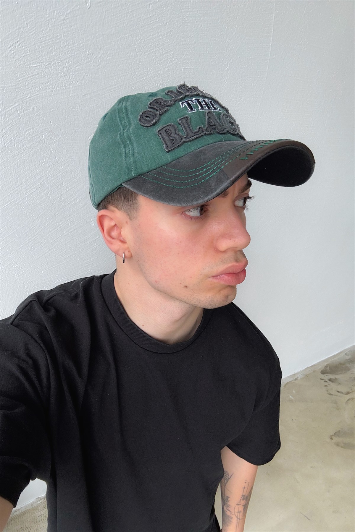 Original Black Nakışlı Şapka