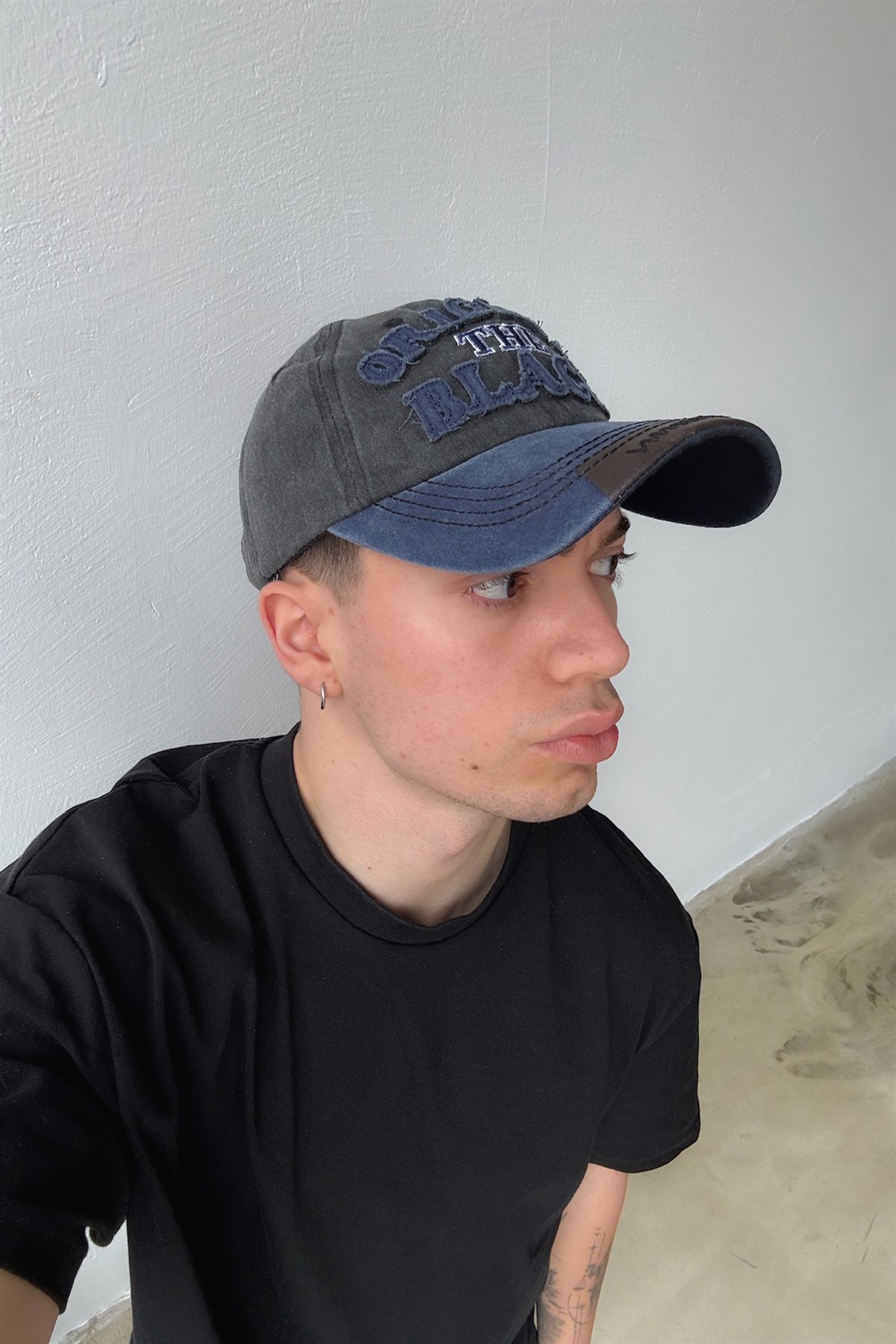 Original Black Nakışlı Şapka