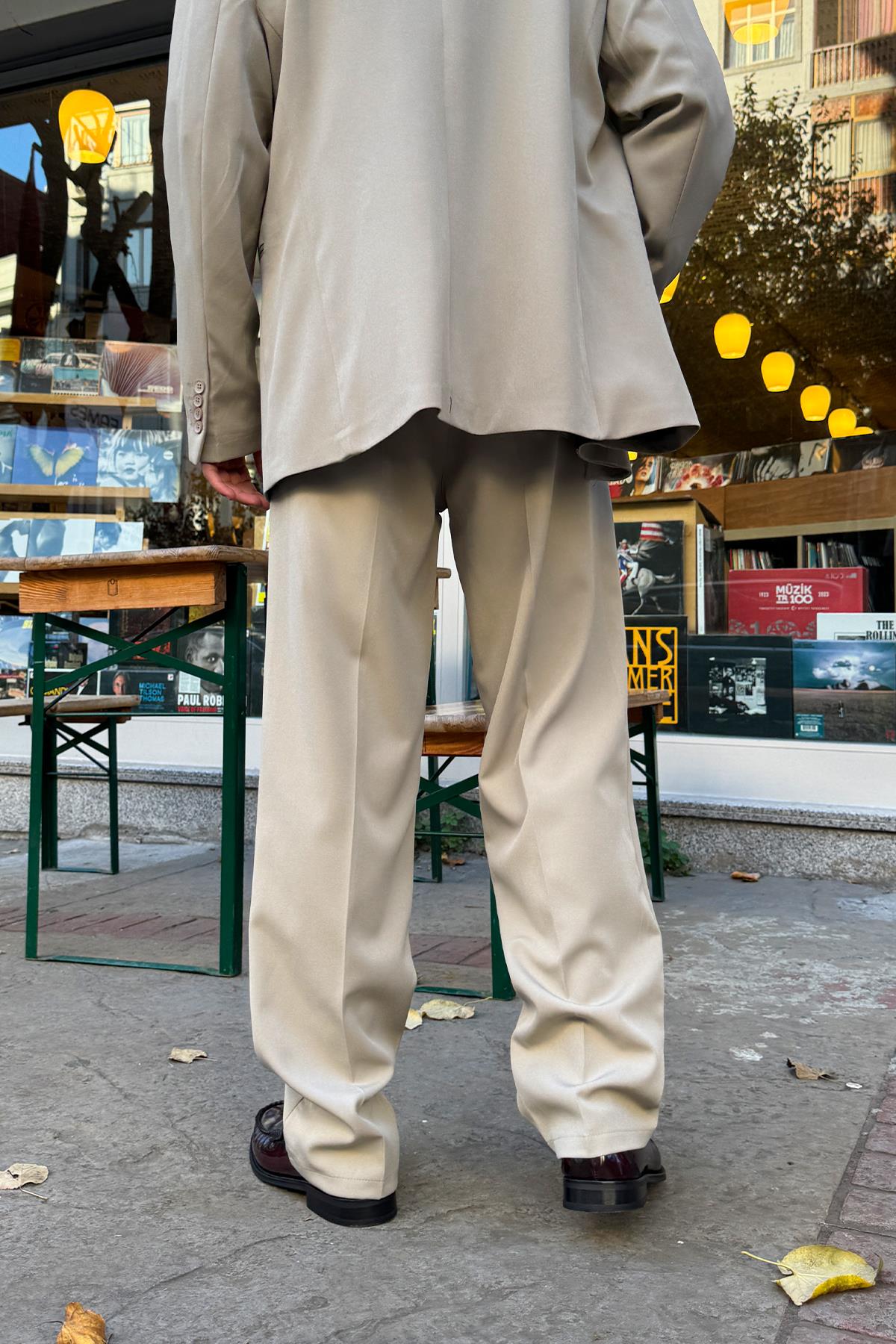 Oversize Takım Elbise Bej