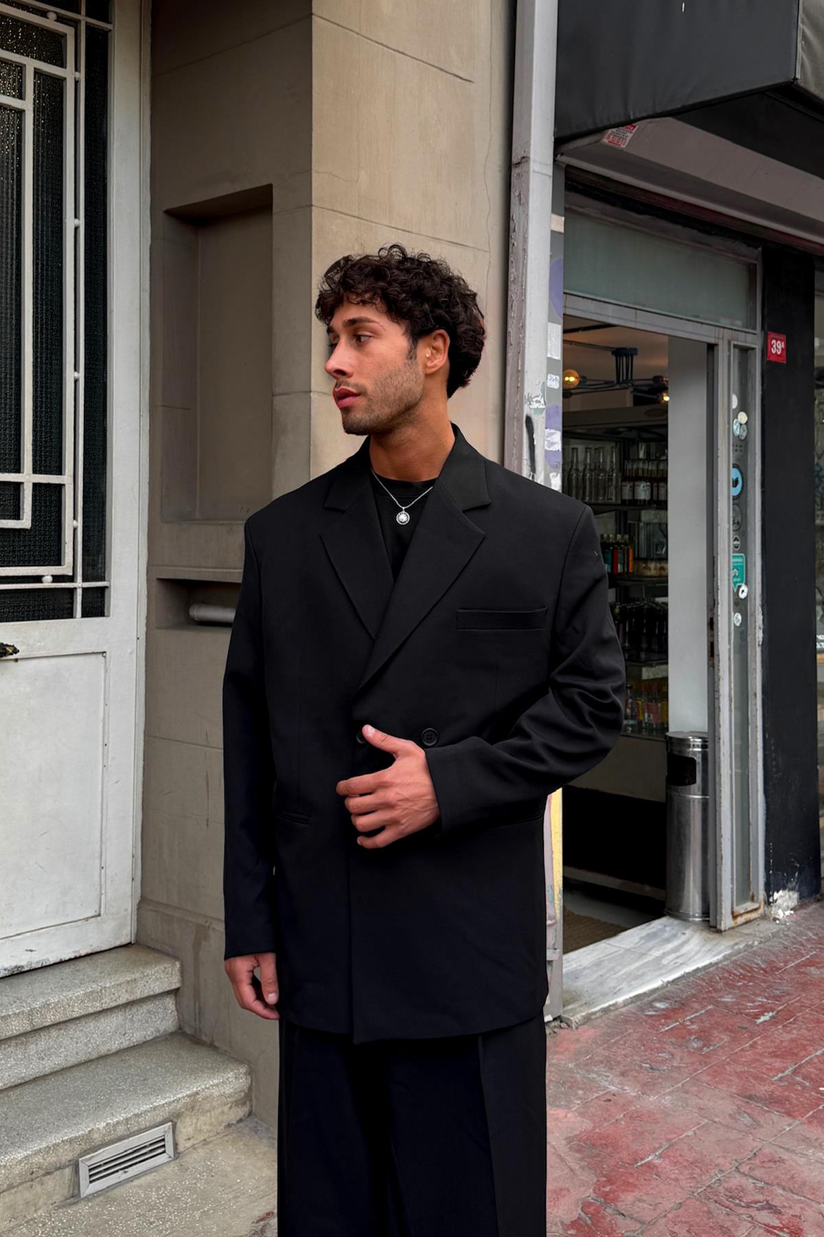 Oversize Takım Elbise Siyah