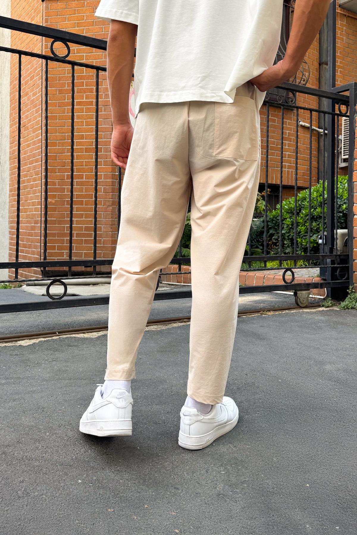 Paraşüt Kumaş Boyfriend Kalıp Pantolon