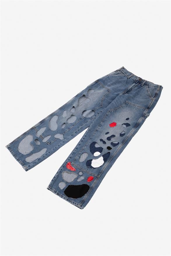 Patchy Custom Pants Mavi