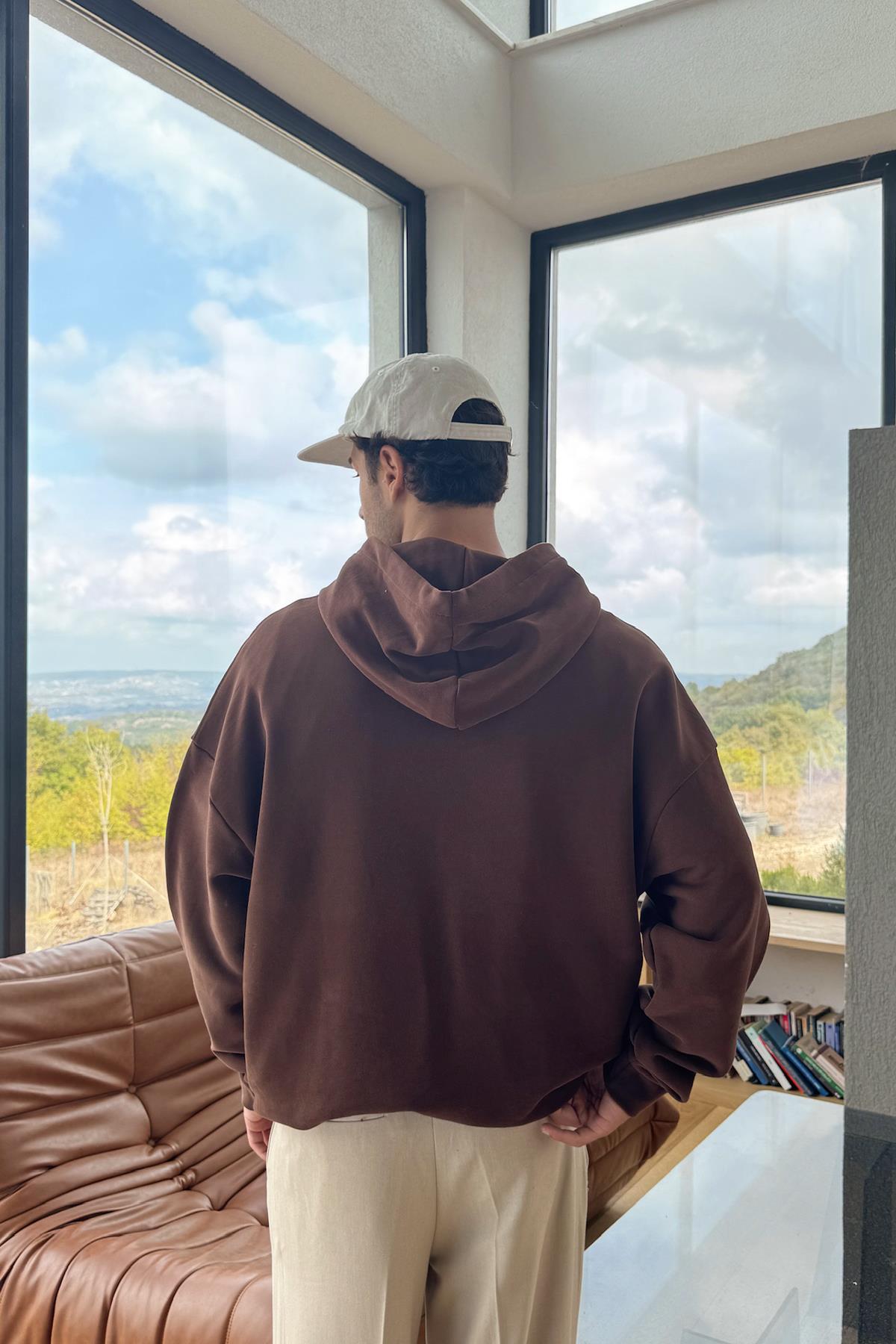 Peacock Nakışlı Hoodie
