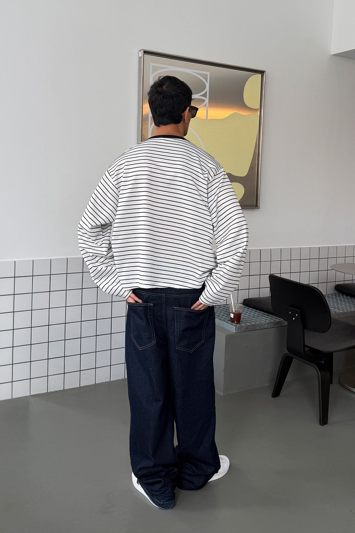 Pier White Stripe Tee