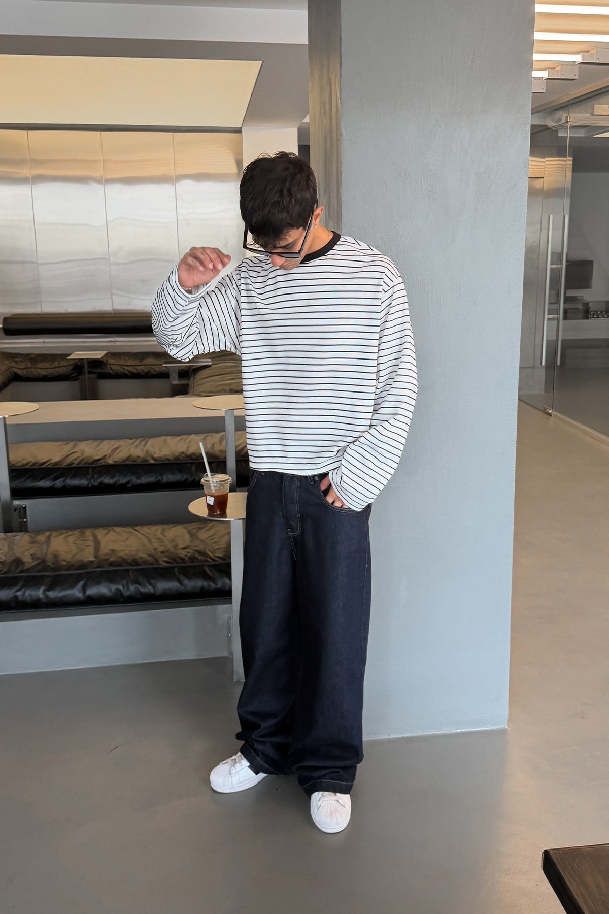 Pier White Stripe Tee