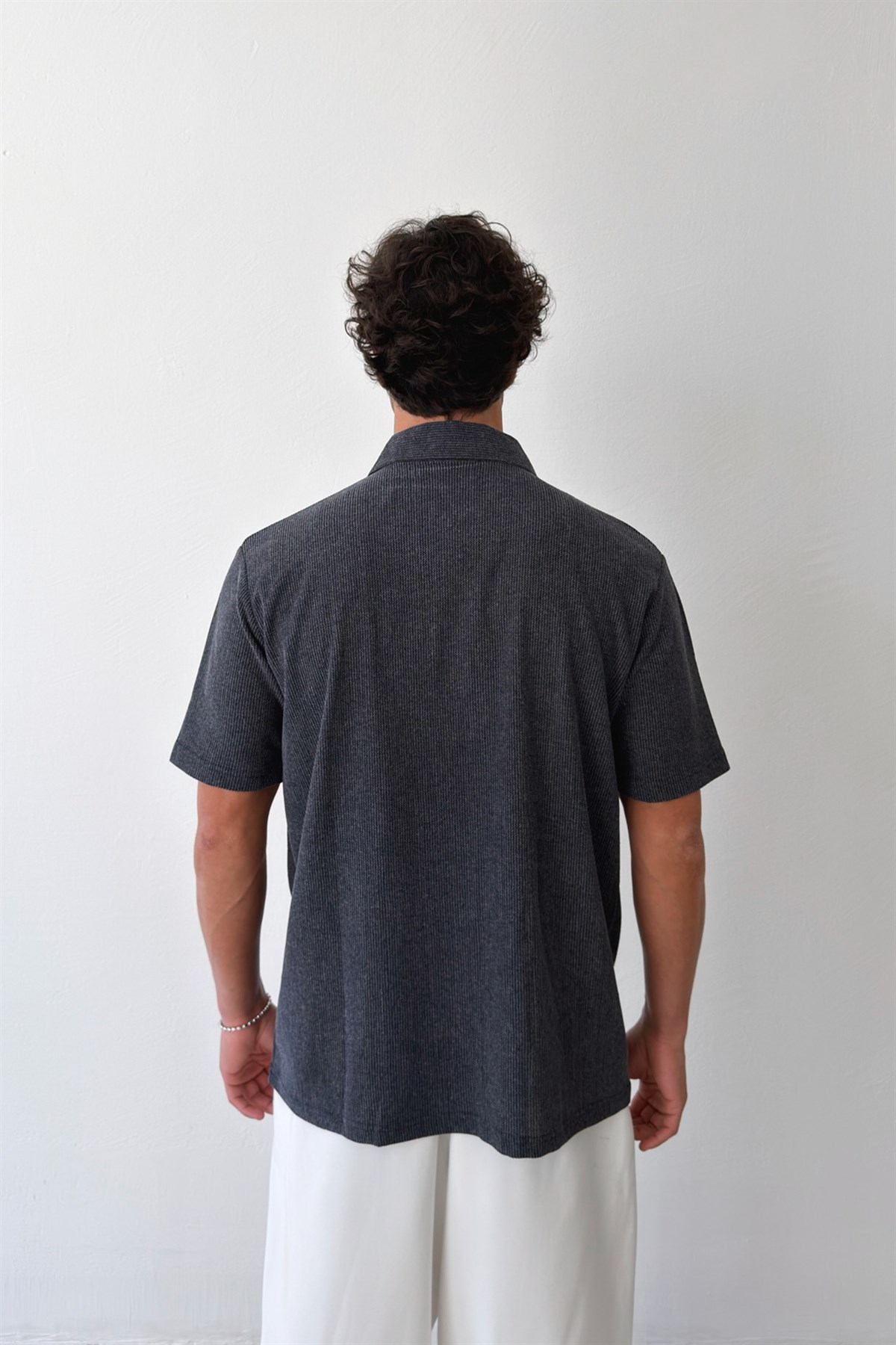 Polo Yaka Dokulu Tişört