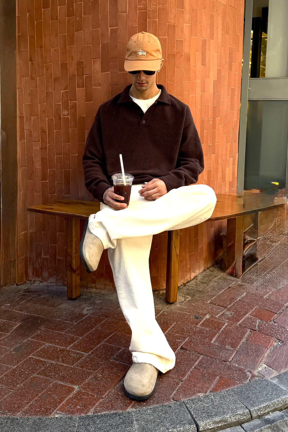 Dark Brown Polo-Neck Knit