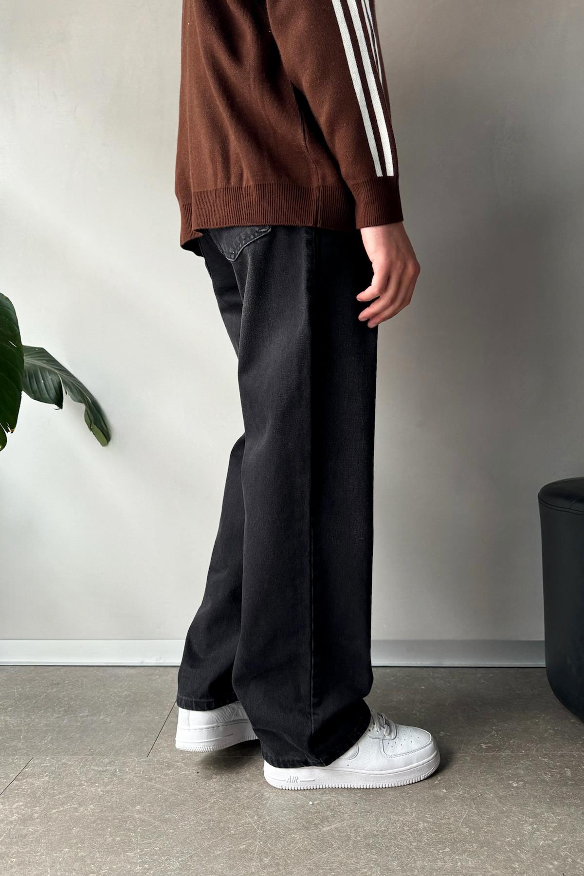 Premium Wash Baggy Jean Siyah