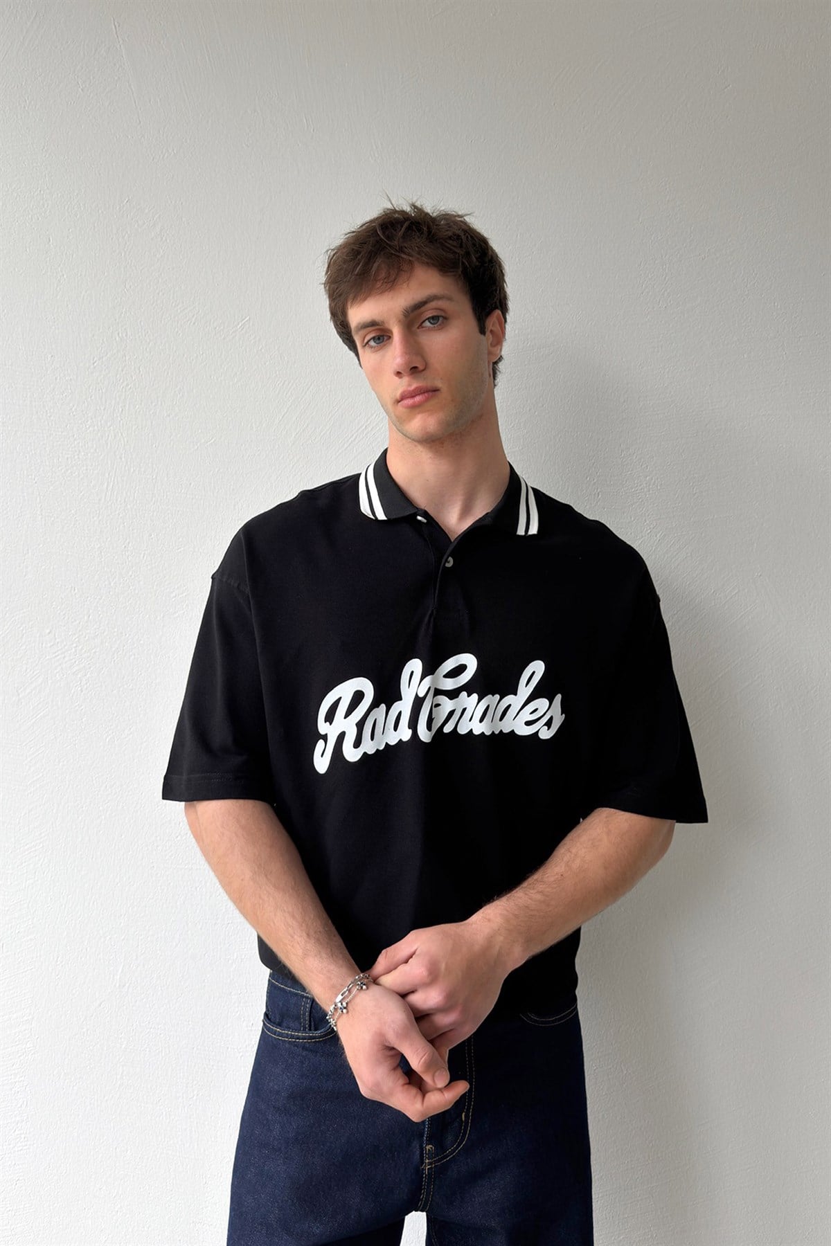 Rad Gnades Baskılı Polo Yaka Tişört