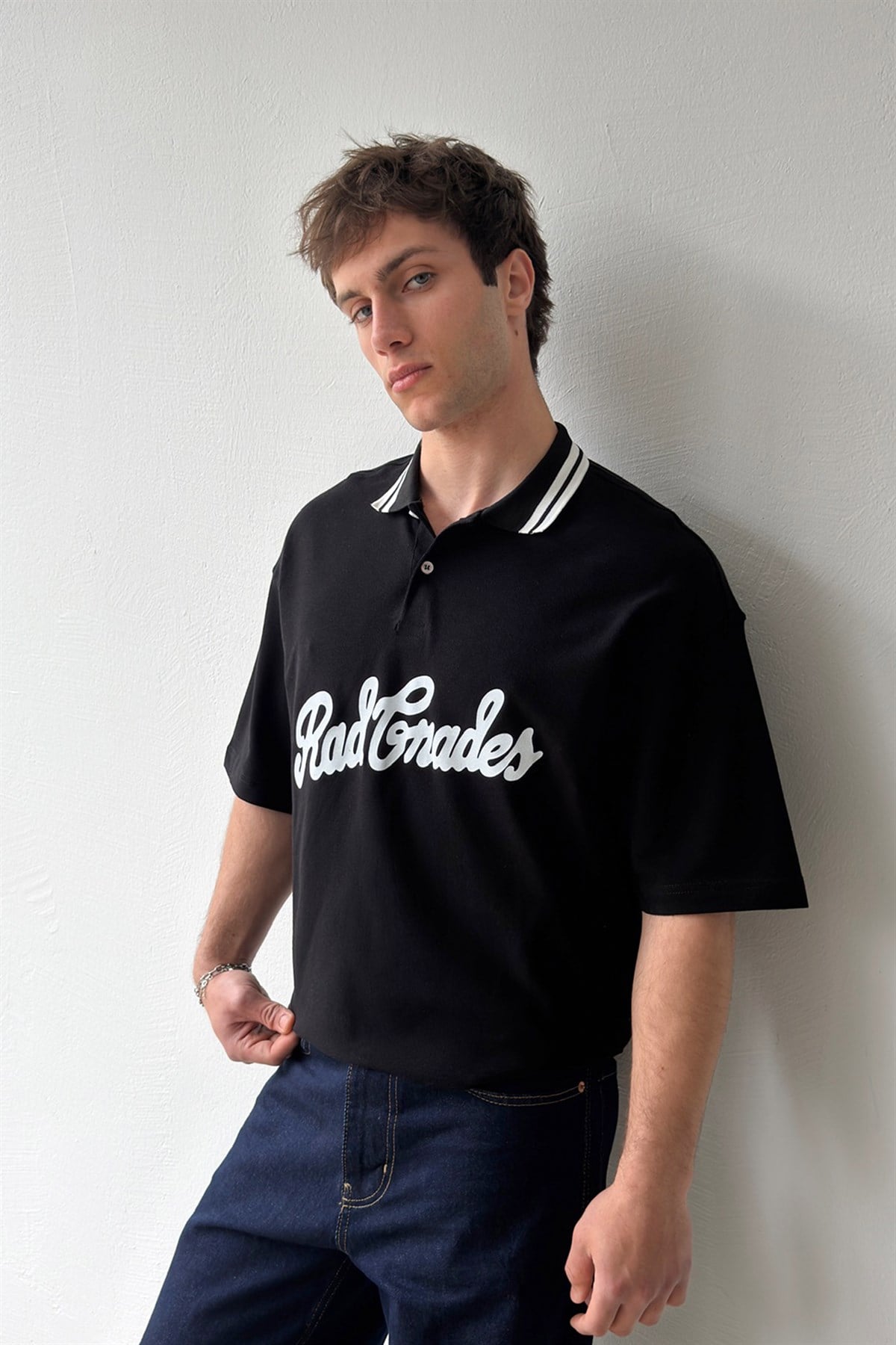 Rad Gnades Baskılı Polo Yaka Tişört