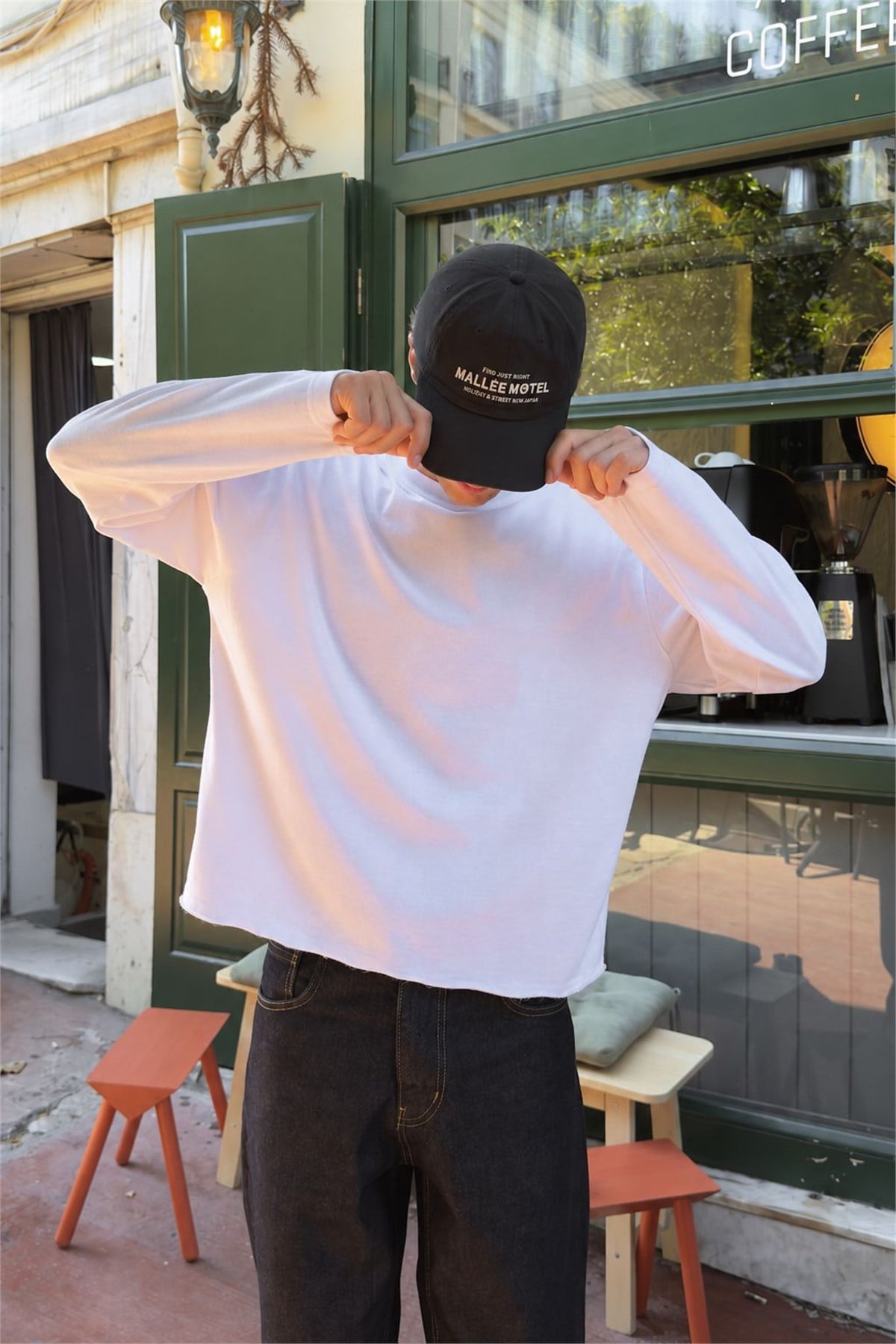 Recycle Basic Boxy Fit Uzun Kollu Tişort