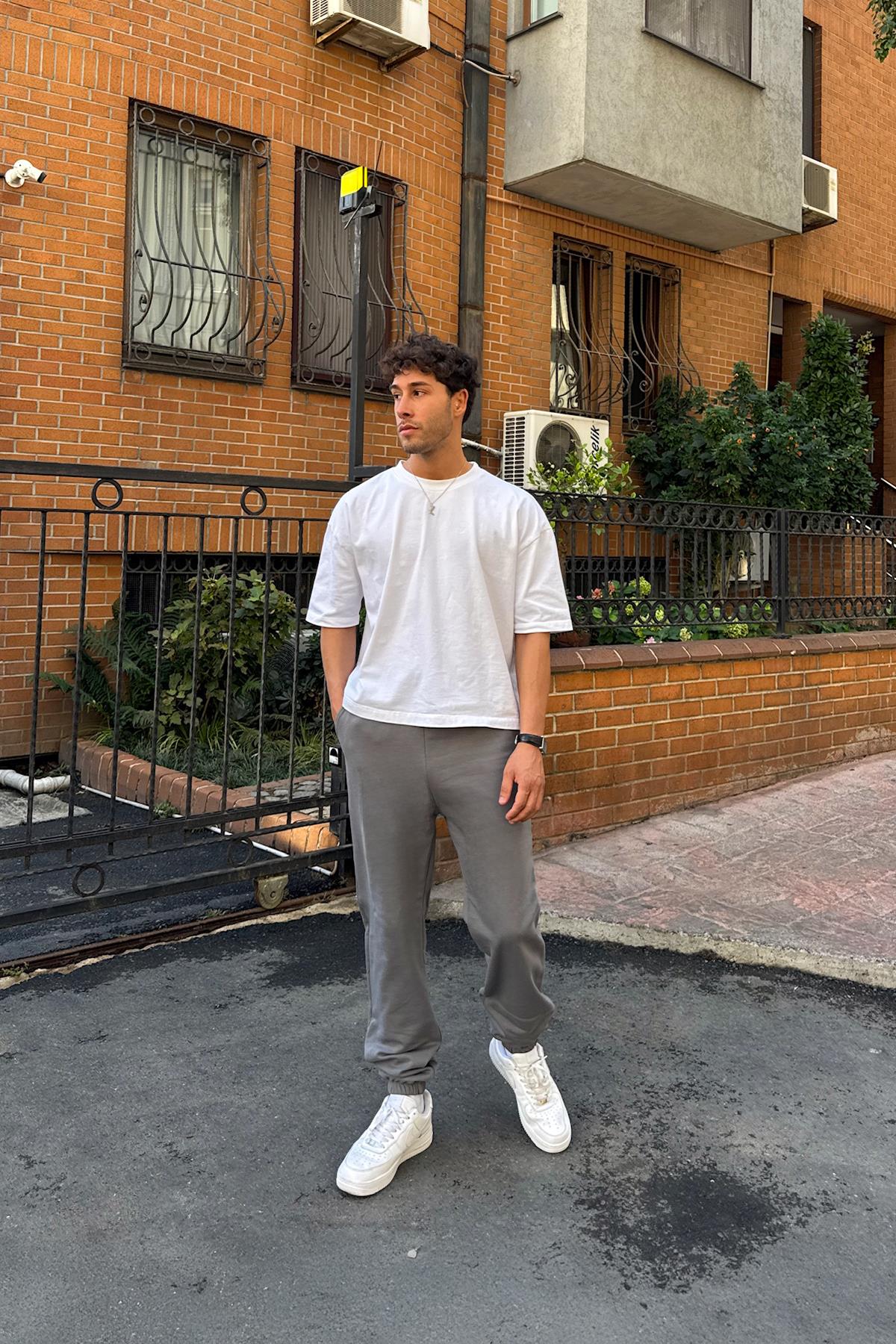 Regular Jogger Füme Eşofman Altı