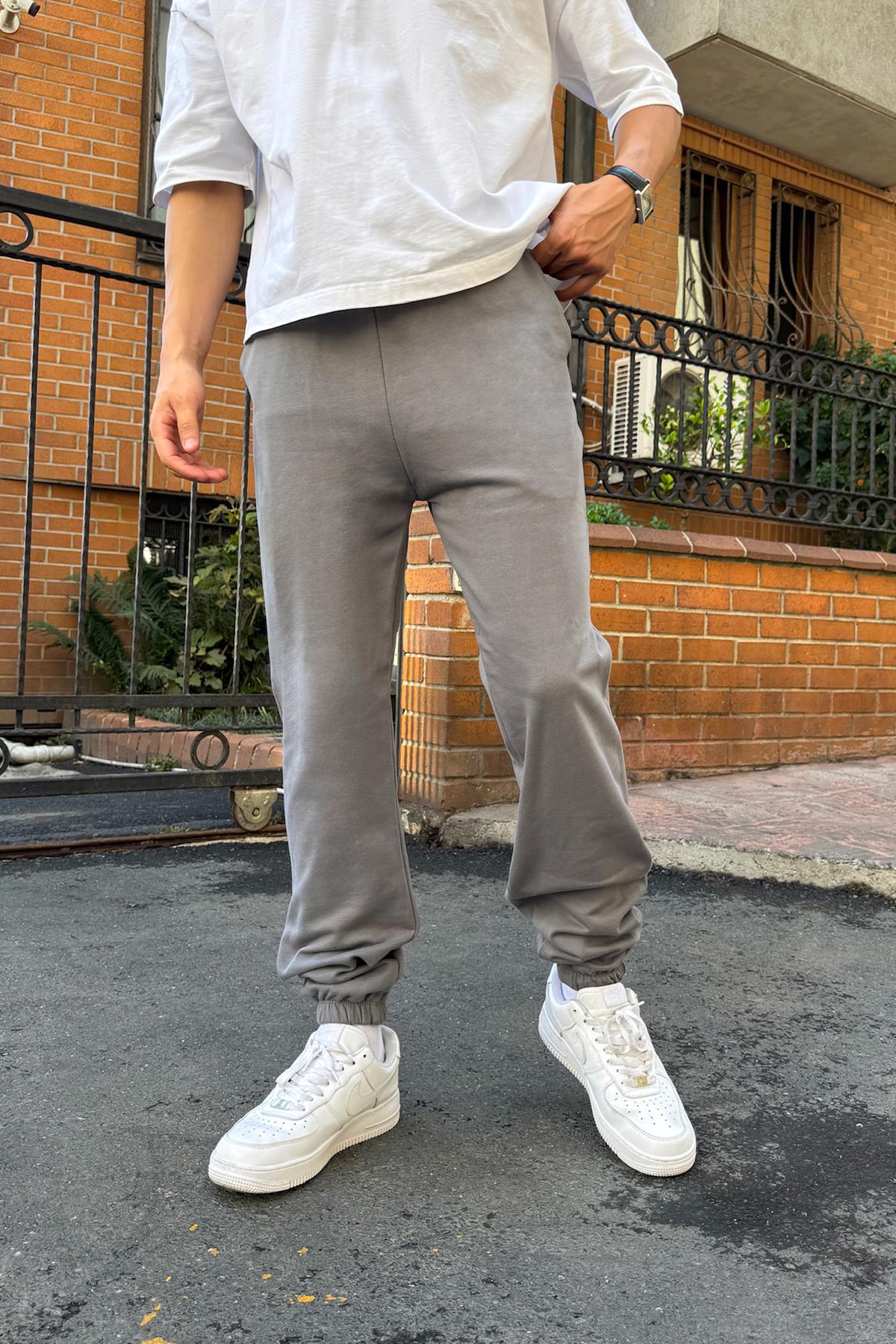 Regular Jogger Füme Eşofman Altı