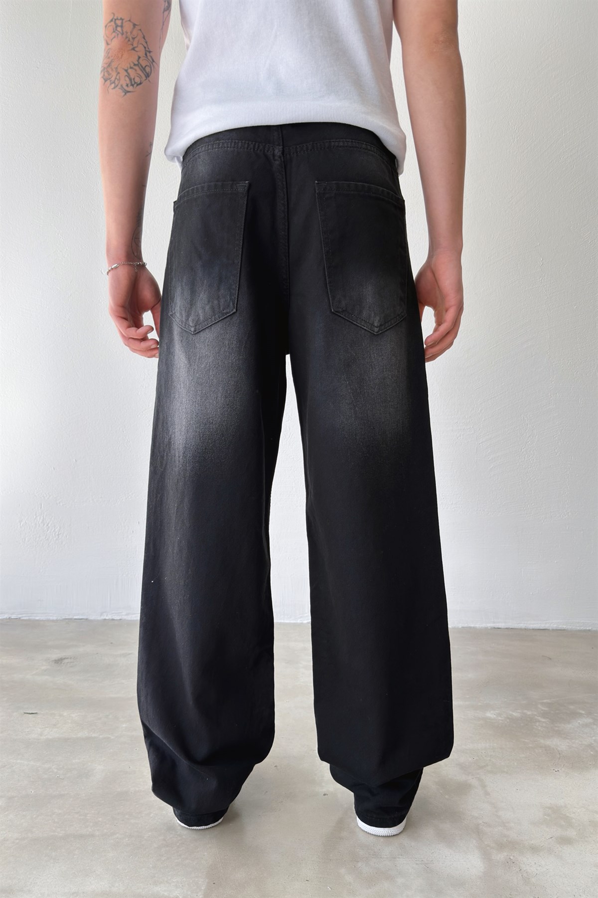 Renk Püskürtme Baggy Jean
