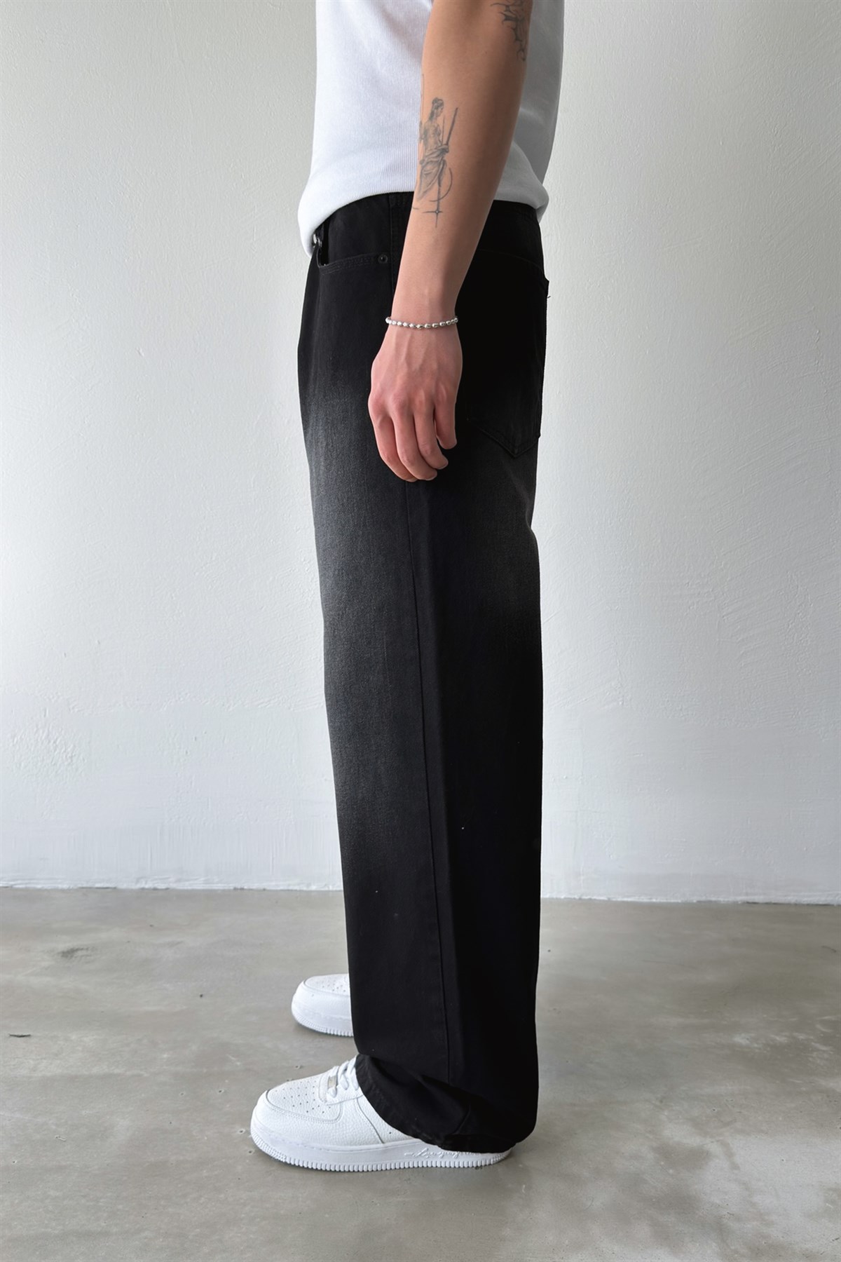 Renk Püskürtme Baggy Jean