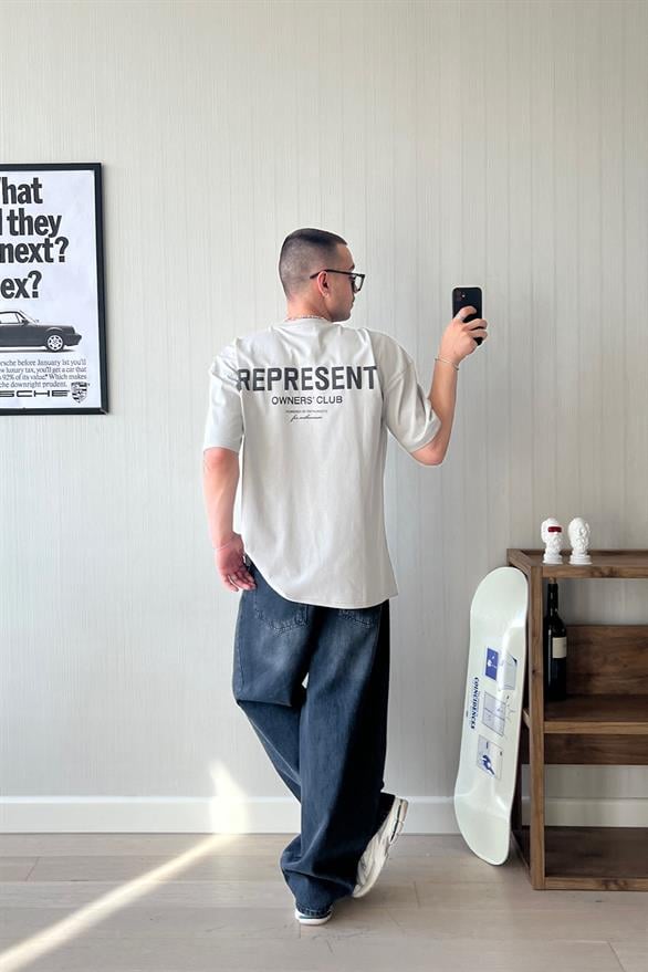 Represent Sırt Baskılı Oversize Tişört