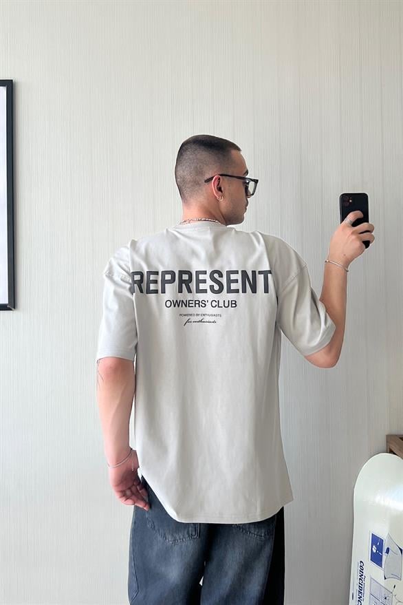 Represent Sırt Baskılı Oversize Tişört