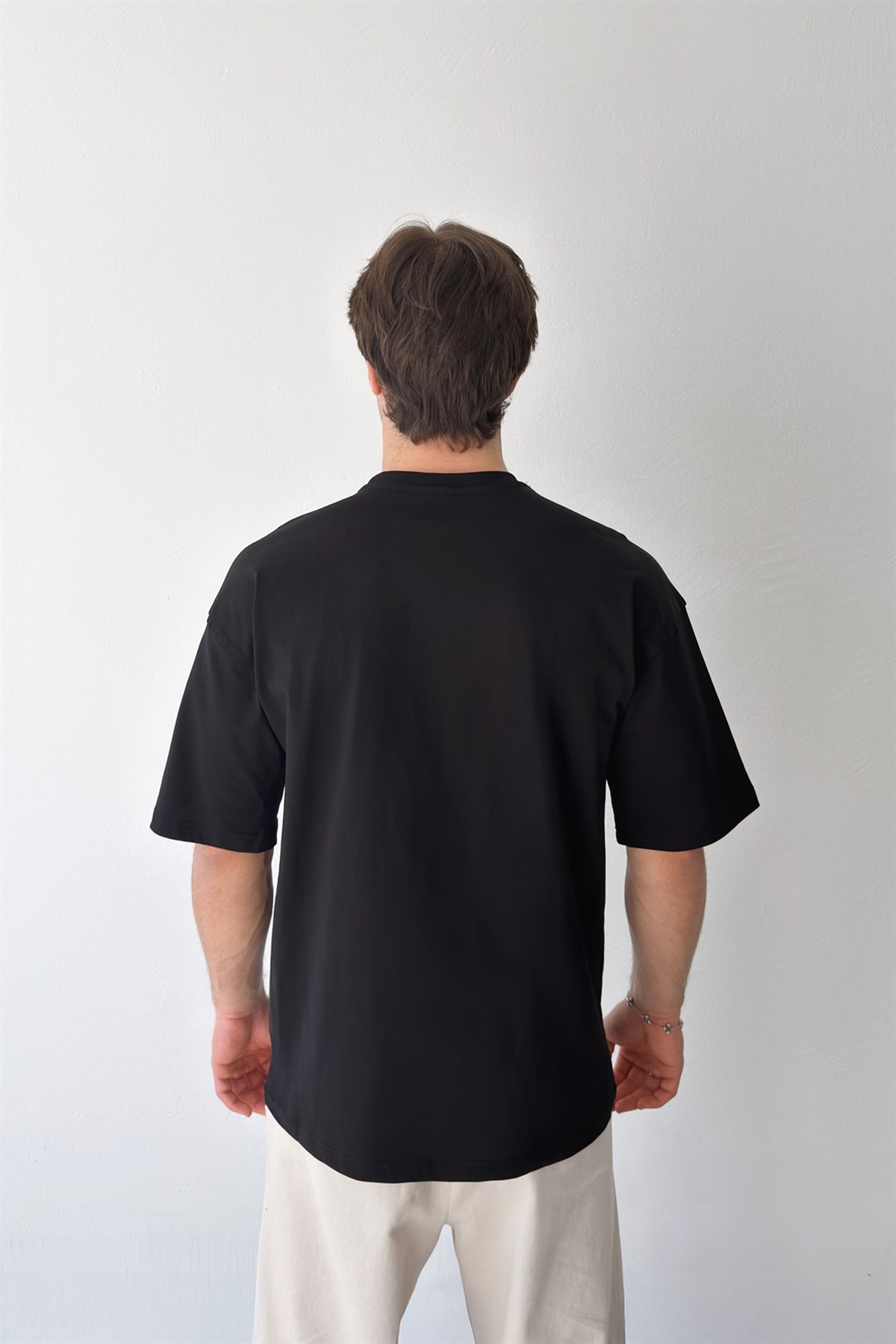 Saint Nakışlı Oversize Tişört