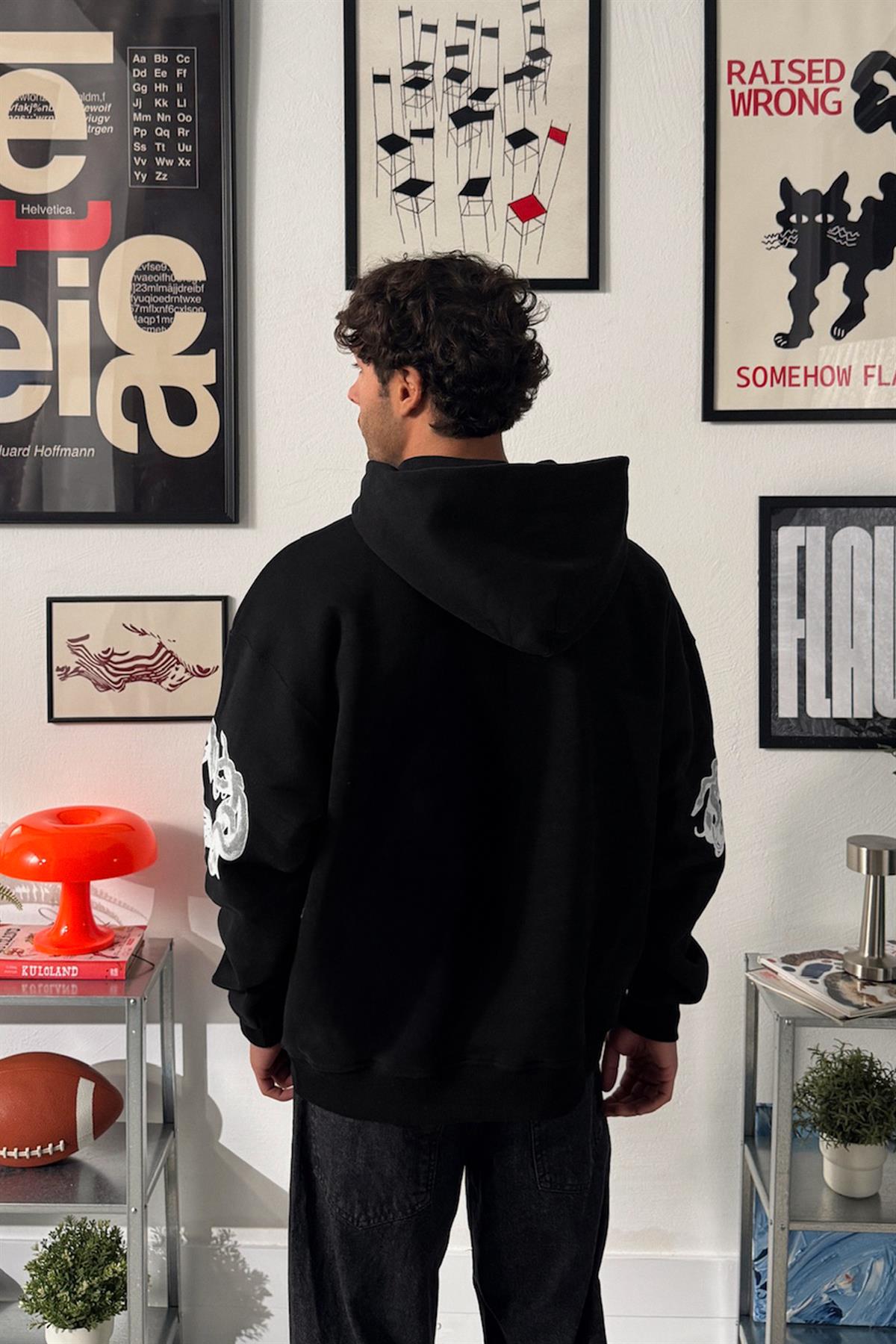 Saints Baskılı Hoodie