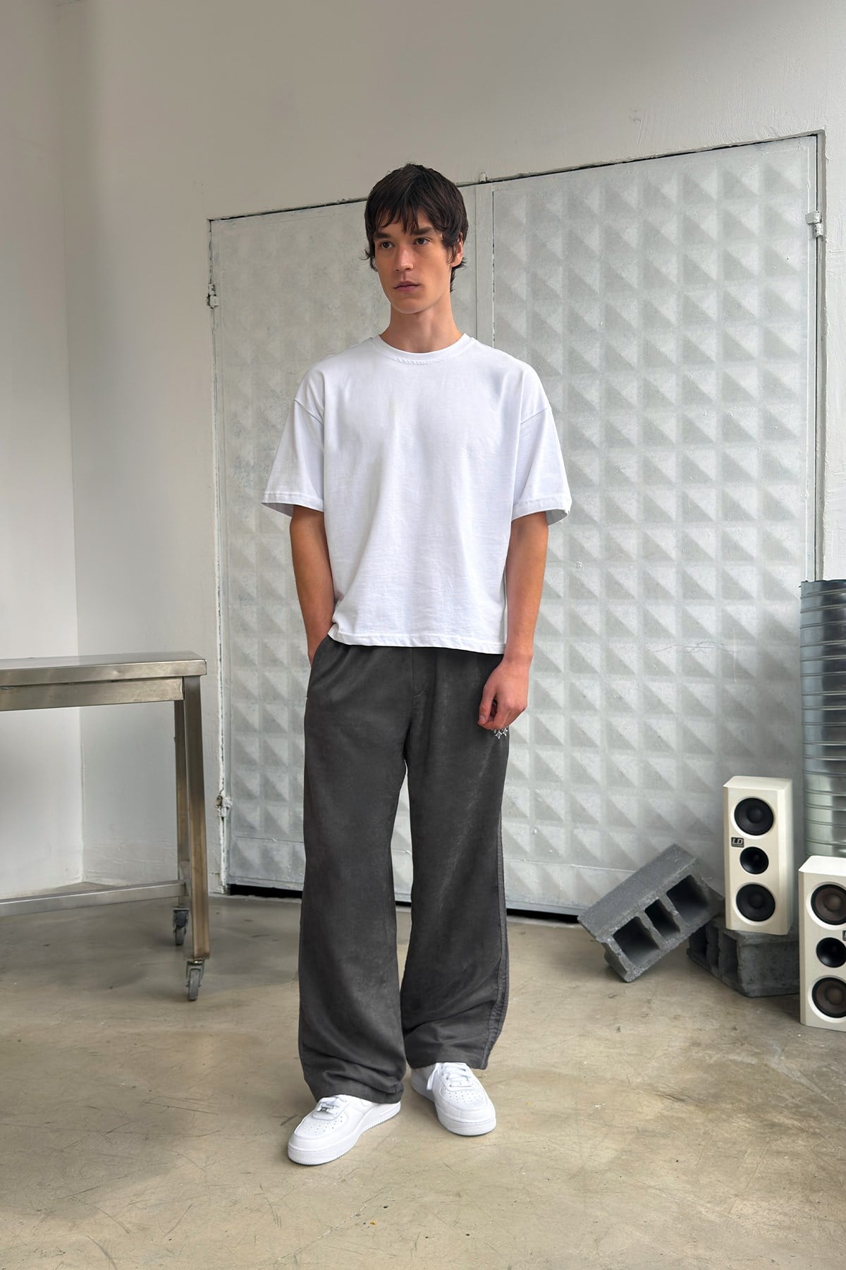 Side Stripe Velour Track Pants