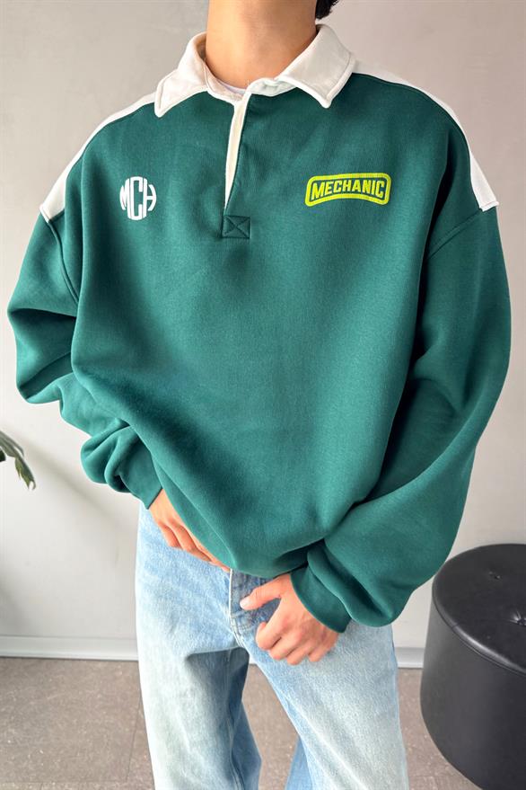 Sırt Passion Baskılı Oversize Sweatshirt
