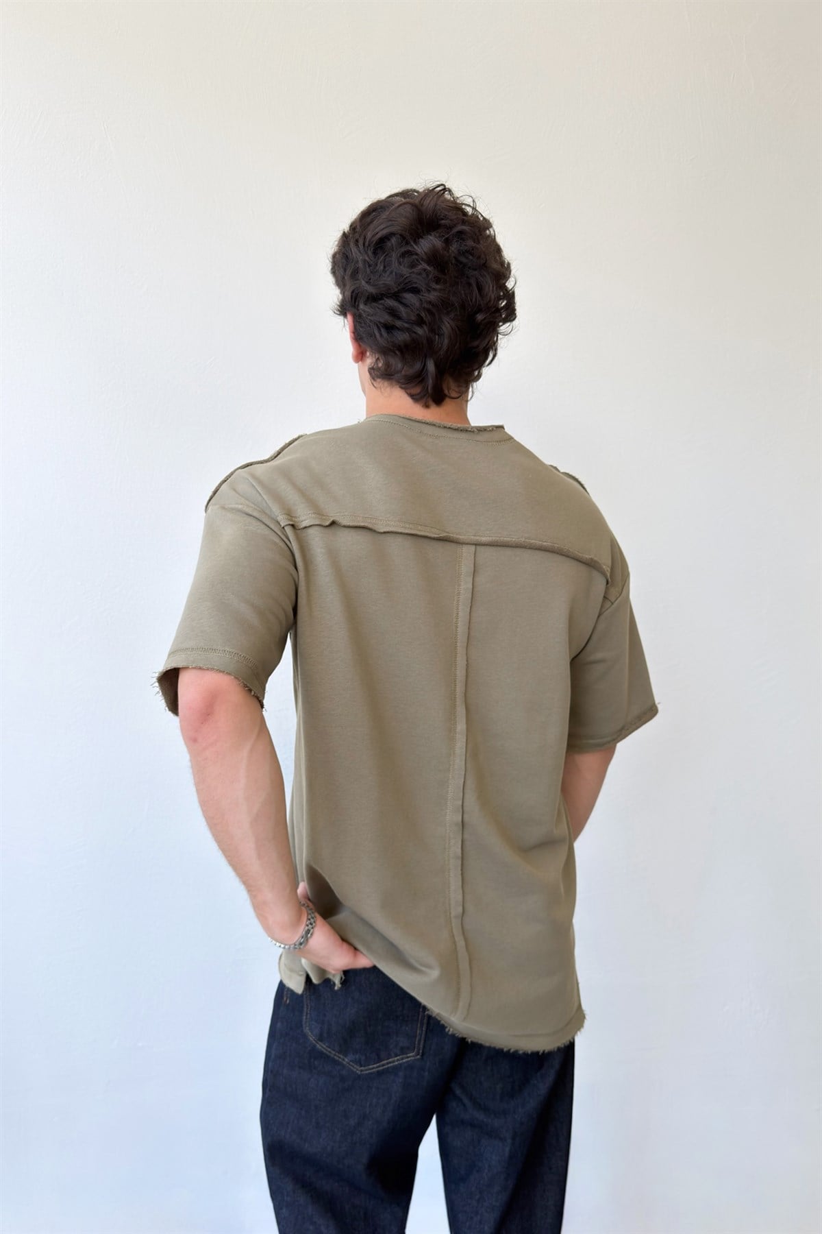 Ters Dikişli Oversize Tişört