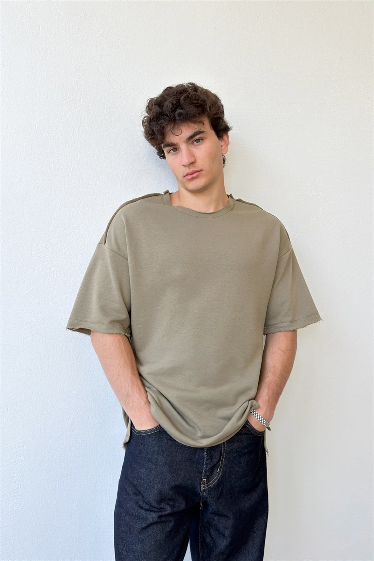 Ters Dikişli Oversize Tişört