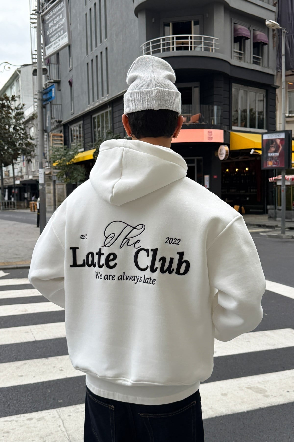 To Be Late Navy Blue Hoodie