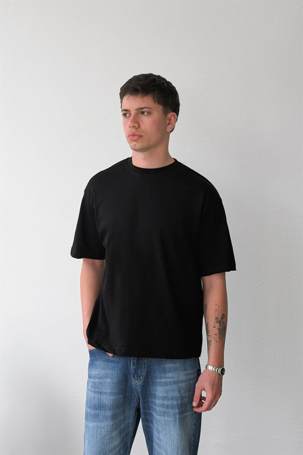 Oversize 3lü Basic Tişört