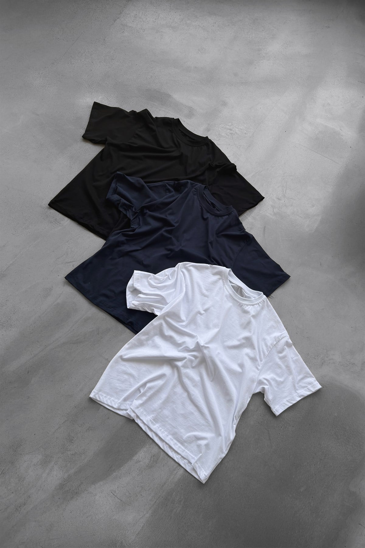 Oversize 3lü Basic Tişört