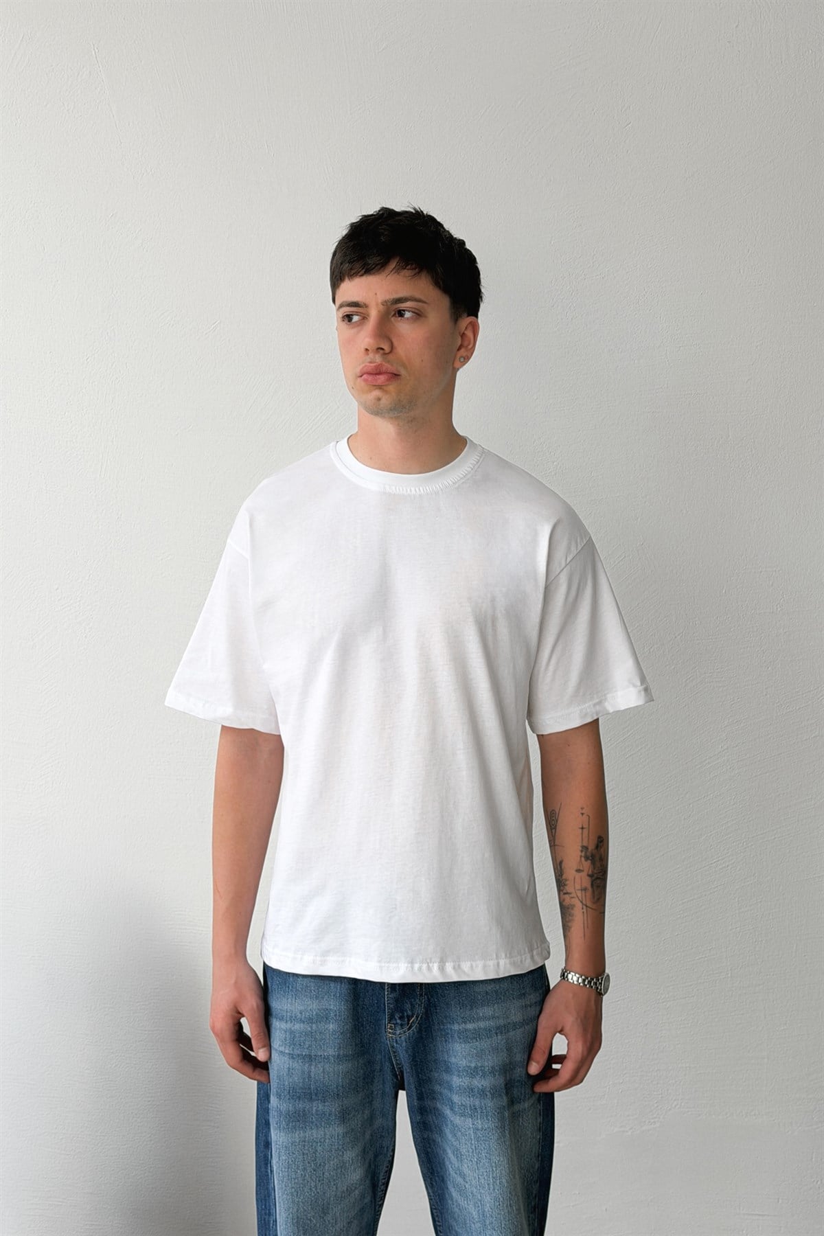 Oversize 3lü Basic Tişört