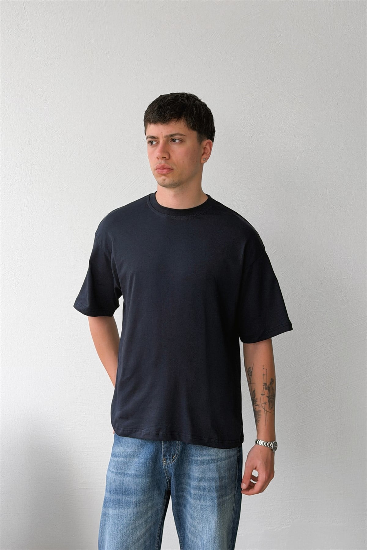 Oversize 3lü Basic Tişört