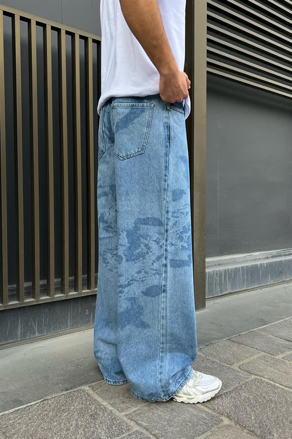 Vintage Mavi Yıkamalı Jean