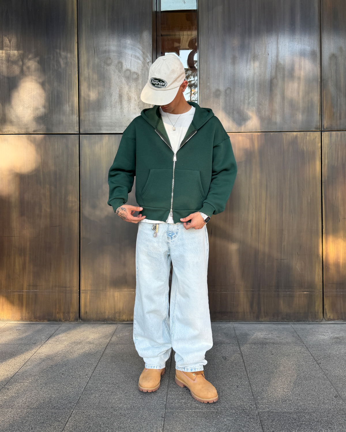 Washed Night Blue Baggy Pant