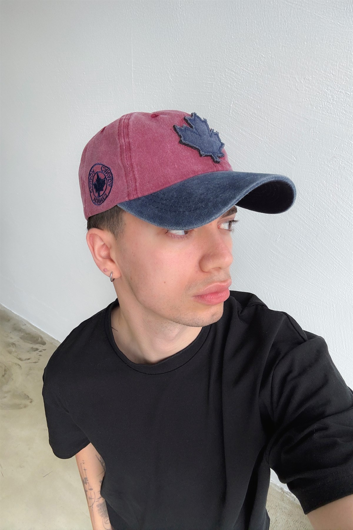 Yaprak Nakışlı Şapka