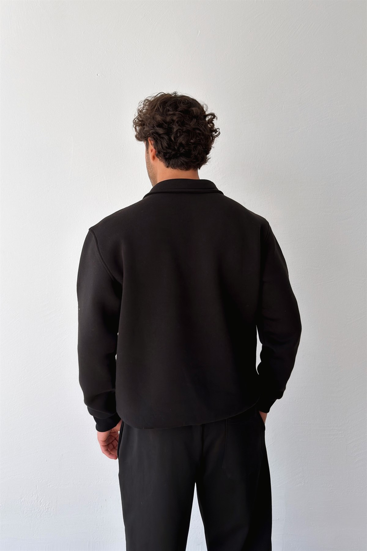 Yarım Fermuarlı Marithe Baskılı Sweatshirt