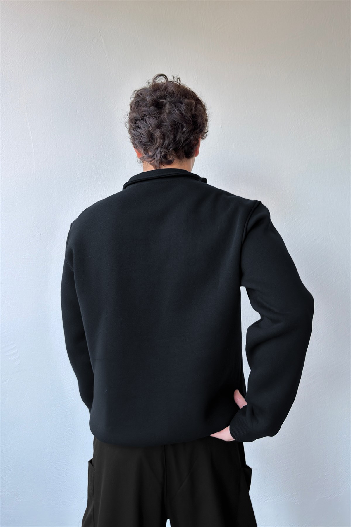 Yarım Fermuarlı Marithe Baskılı Sweatshirt