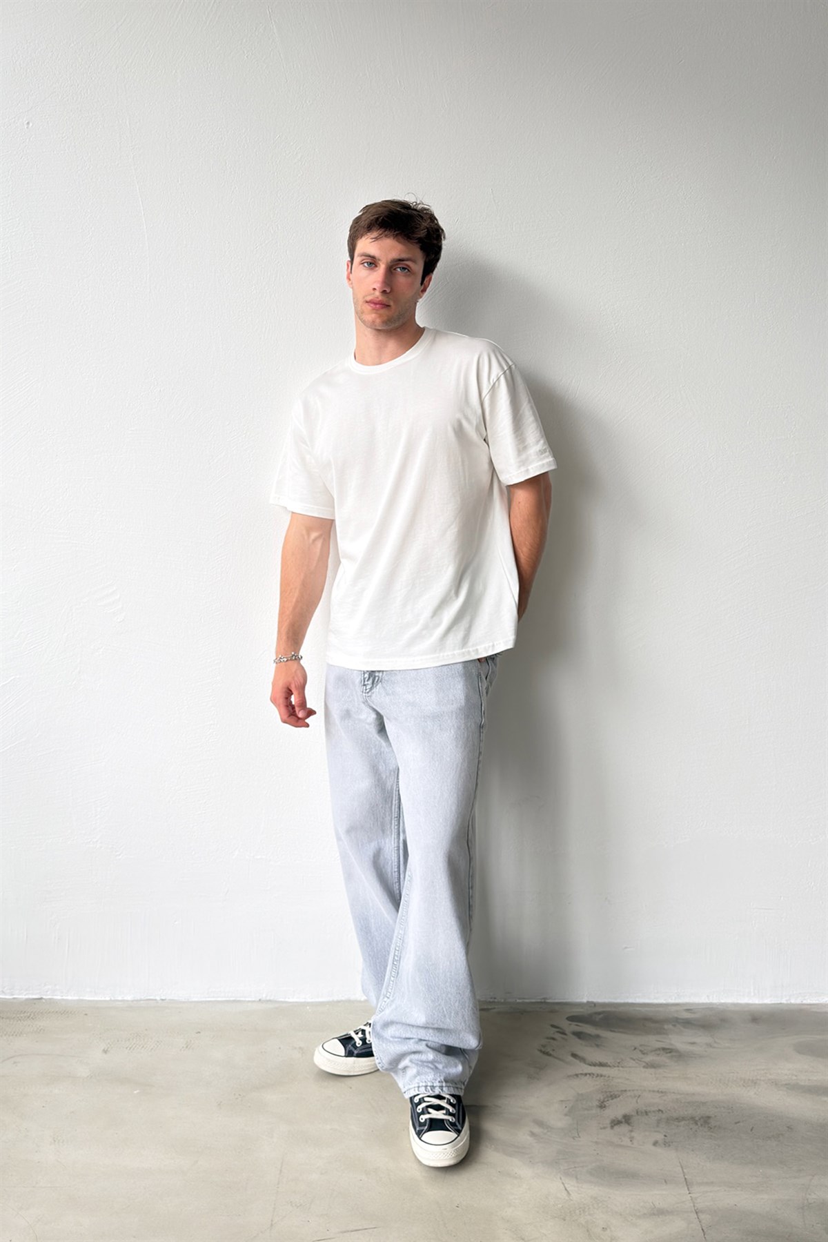 Yıkamalı Baggy Jean