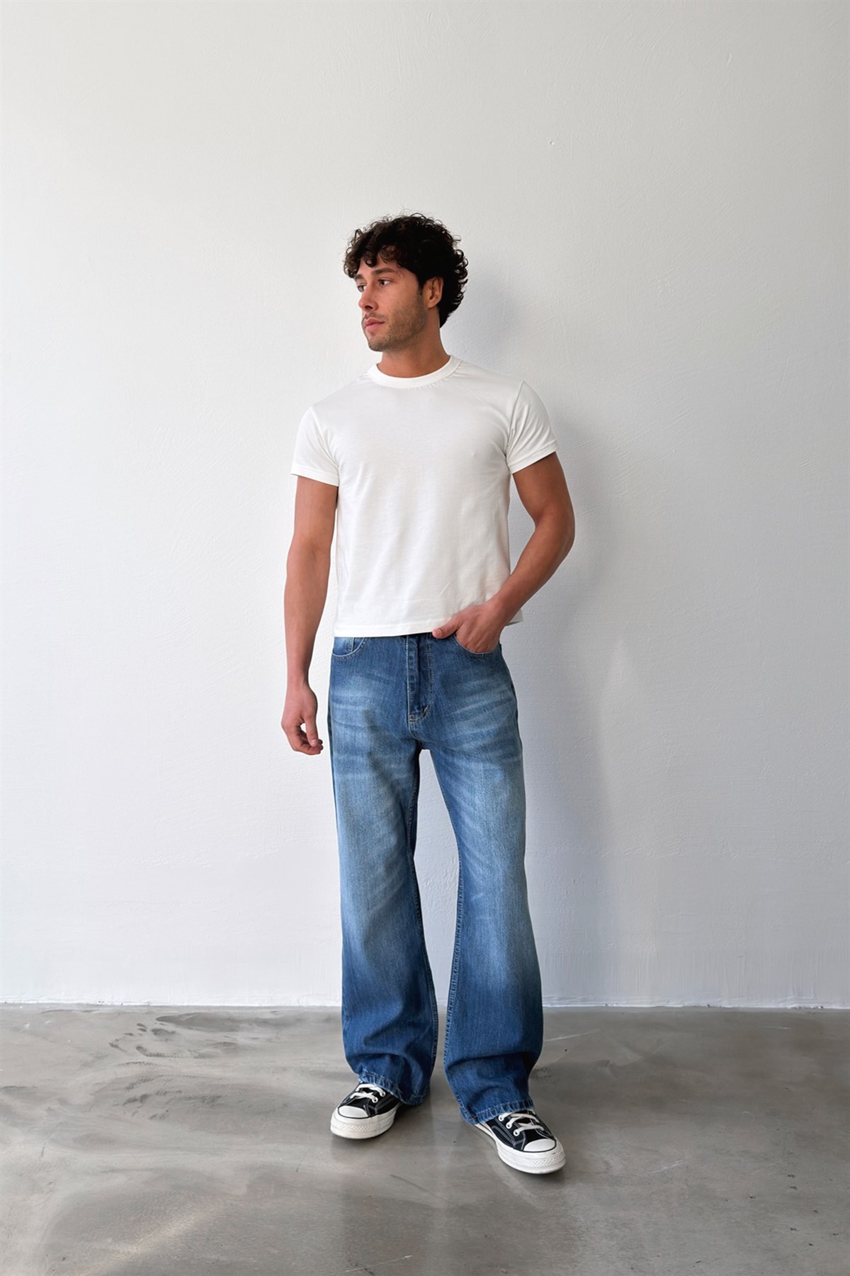 Ocean Washed Flare Fit Jean