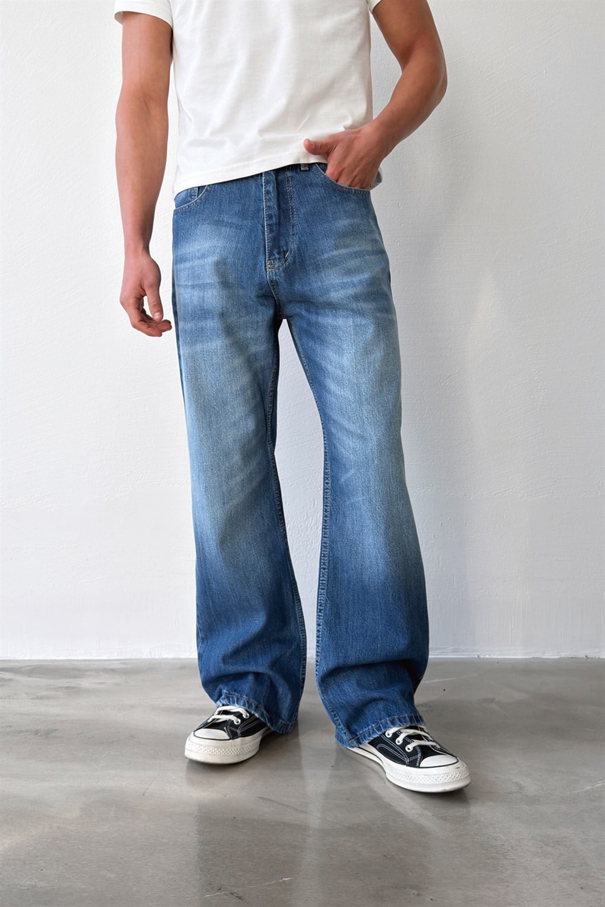 Ocean Washed Flare Fit Jean