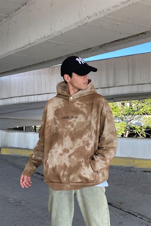 AY ÇİÇEĞİ BASKILI BATİK OVERISZE HOODIE