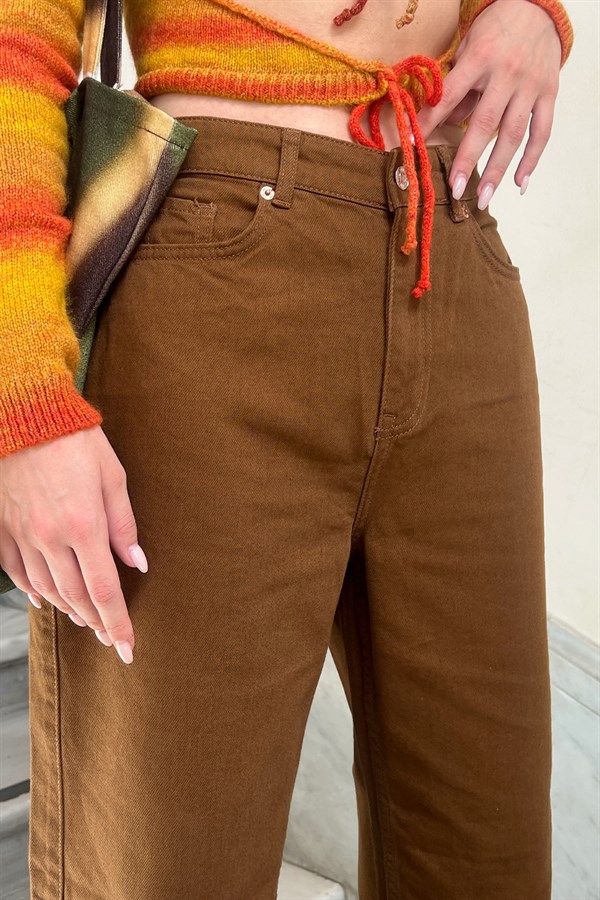 Basic Kahverengi Baggy Jean