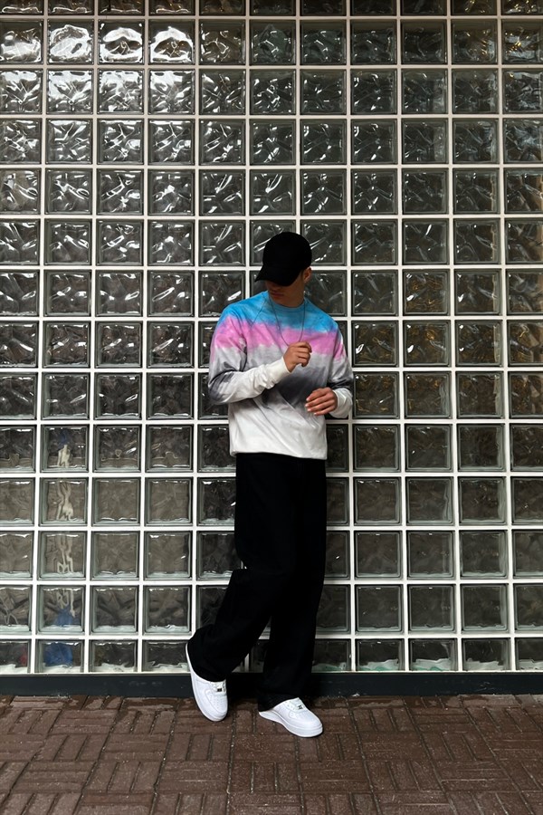 Batik Desen Colorful Oversize Sweatshirt