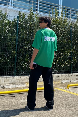 Bostom Clover Yeşil Oversize Forma