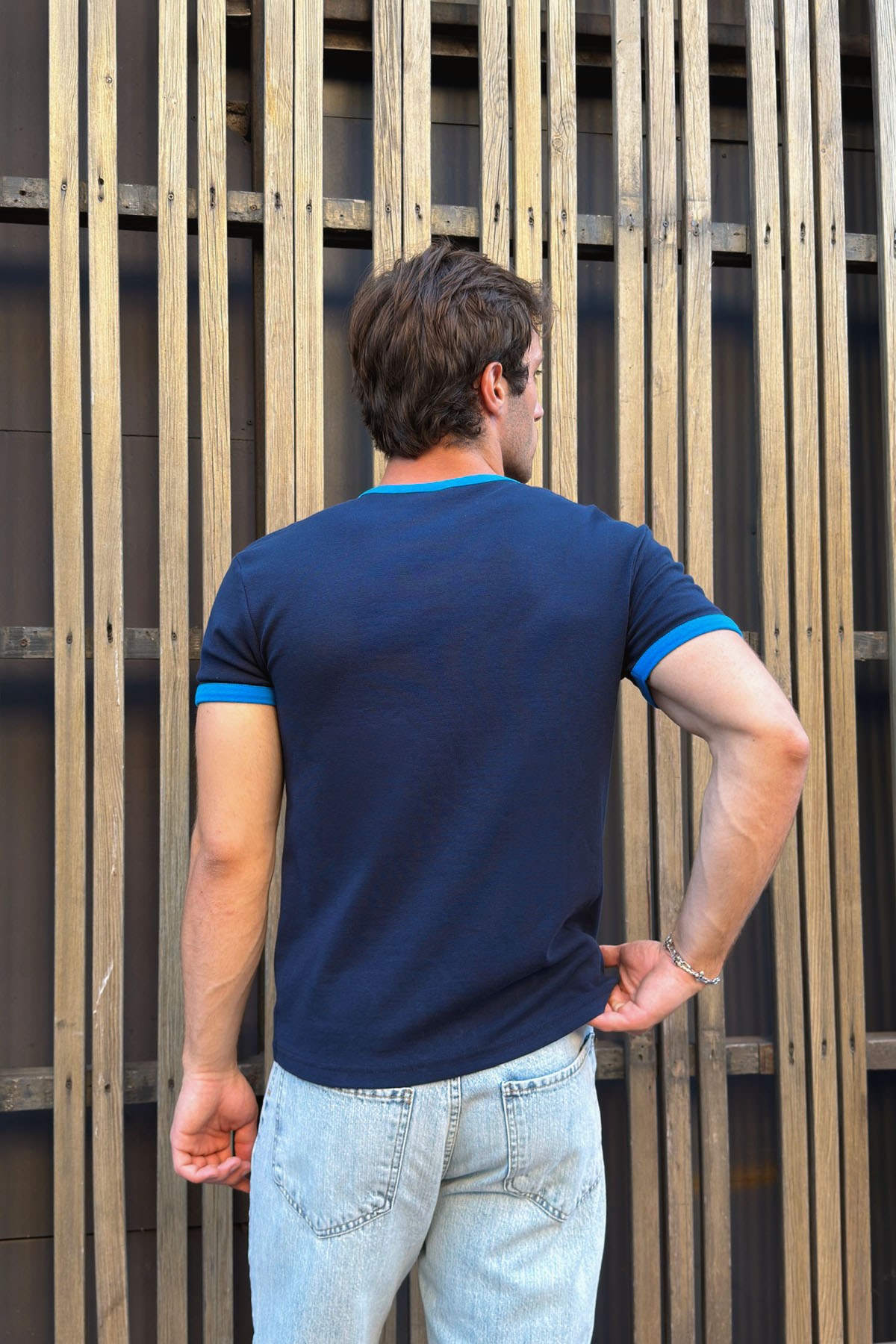 Navy Blue - Blue Ringer Tee