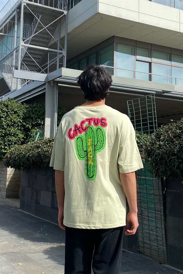 Cactus Jack Sırt Baskılı Oversize Tshirt